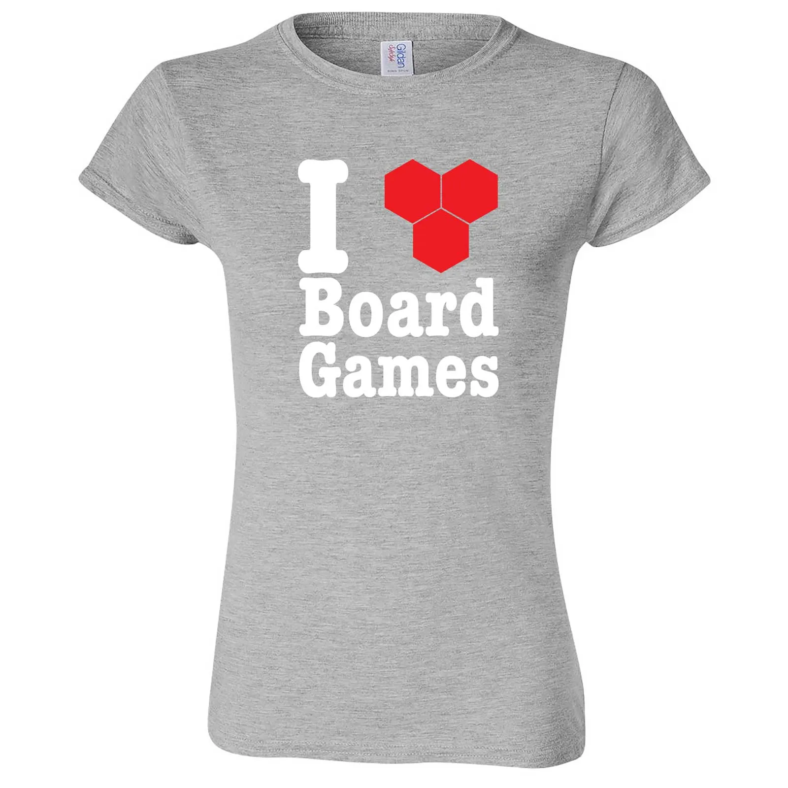 "I Love Board Games" women's t-shirt