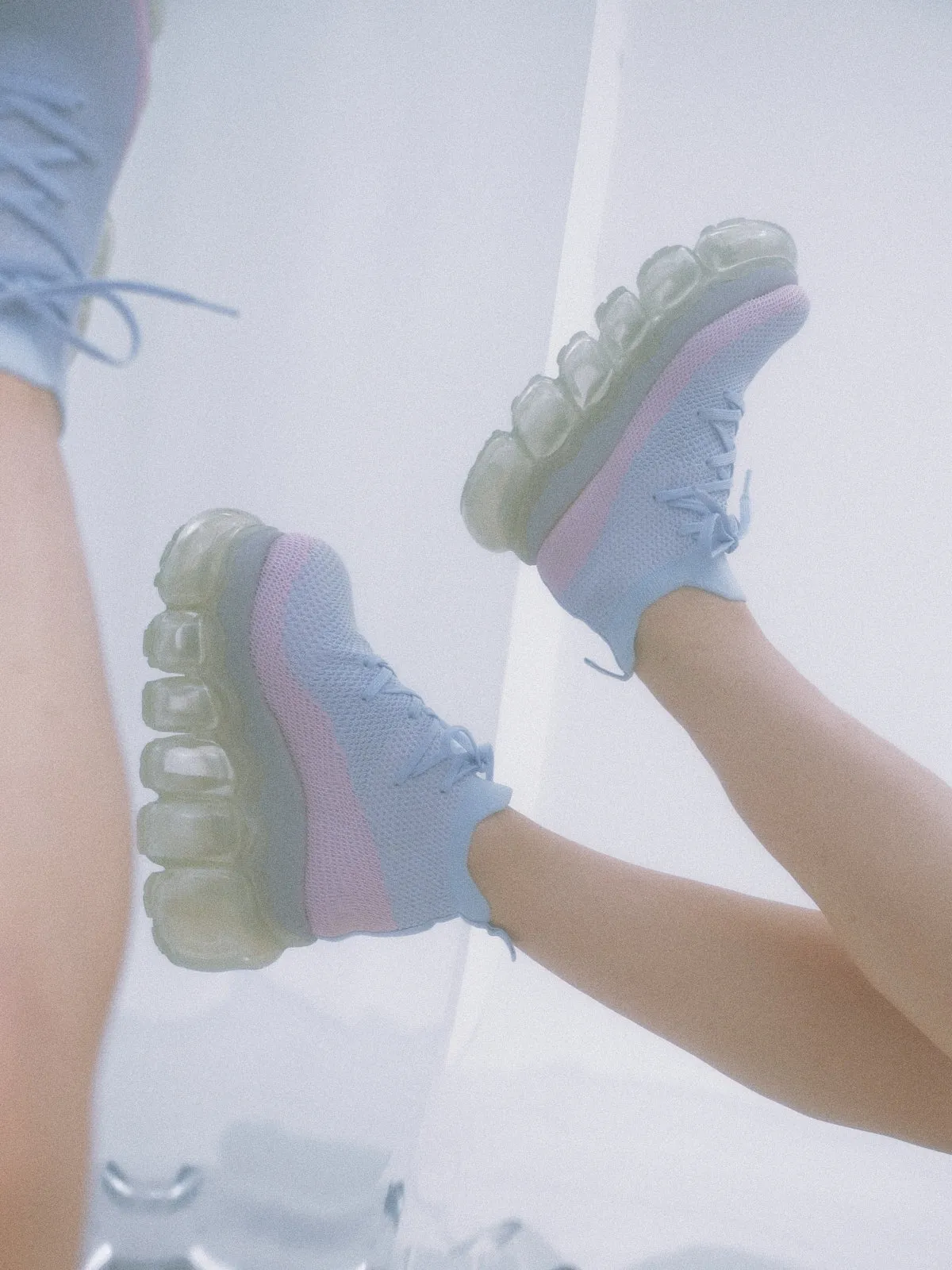 "Jewelry" High Shoes / LightBlue Pink