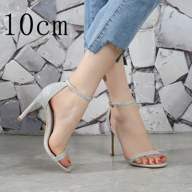 Women Sandals Shoes High Heels Leather Peep Toes Buckle Strap Woman Party 2021 Spring Summer Fashion New Arrival Size 34-39