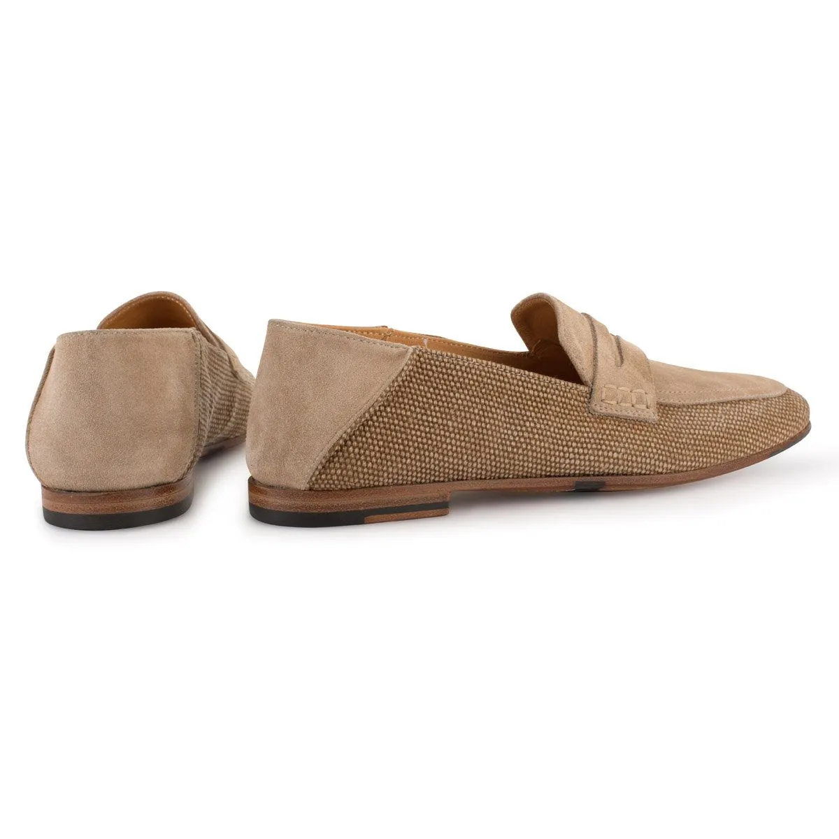 ZOE 56043<br>Linen loafer color sand